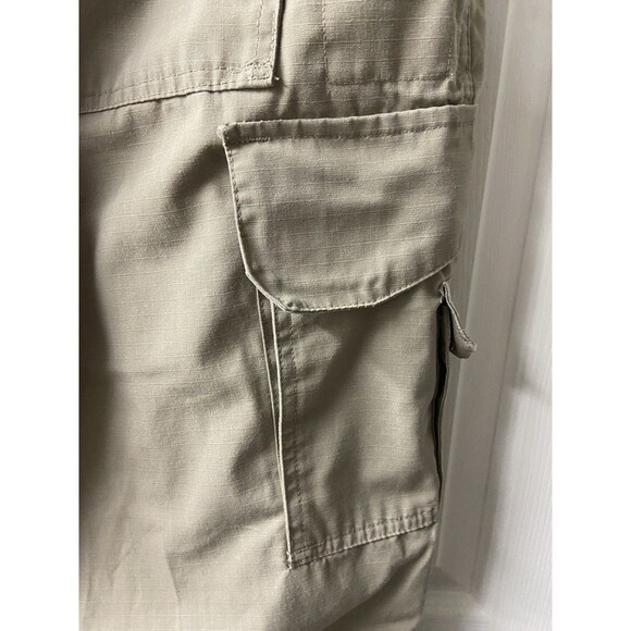 True Spec Womens Cargo Pants Khaki Plus 14 Straight Leg Utility Work Ripstop Euc - Picture 7 of 11